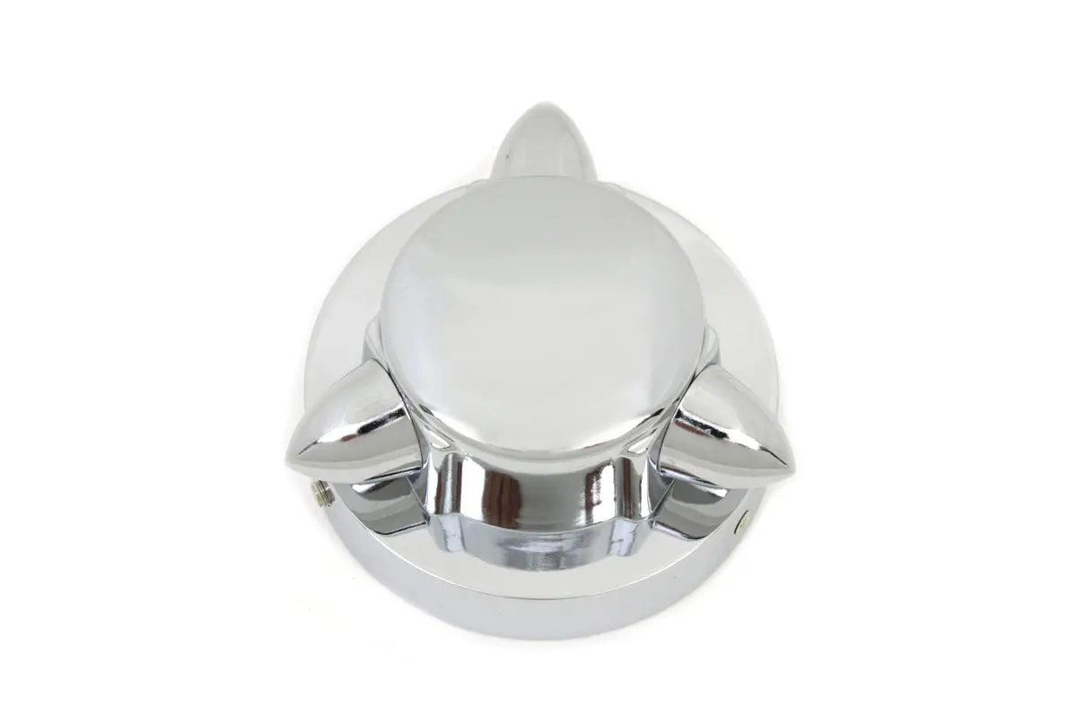 Krommet Style Gas Cap Cover Chrome - V-Twin Mfg. 1