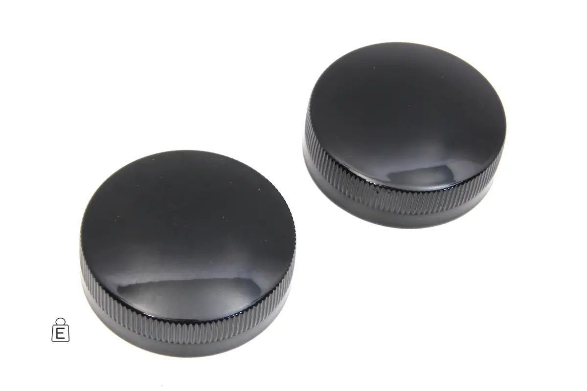 Replica Eaton Style Gas Cap Set Vented Black - V-Twin Mfg. 1