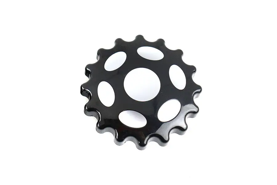 Sprocket Gas Cap Vented Black - V-Twin Mfg. 1
