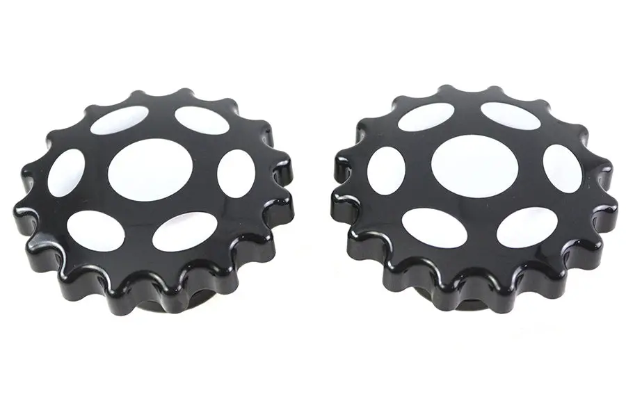 Sprocket Gas Cap Vented And Non-Vented Black - V-Twin Mfg. 1