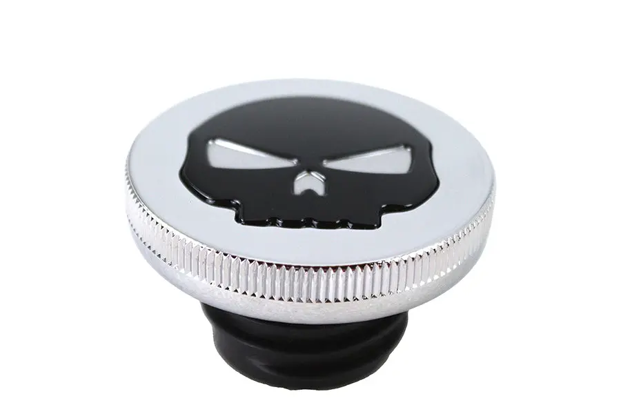 Chrome Skull Gas Cap - V-Twin Mfg. 1