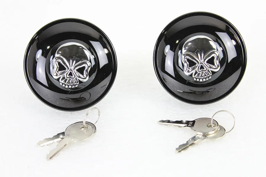 Keyed Gas Cap Set Vented And Non-Vented Black - V-Twin Mfg. 1