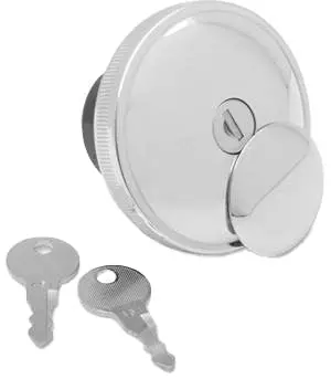 Vented Locking Gas Cap Chrome - V-Twin Mfg. 1