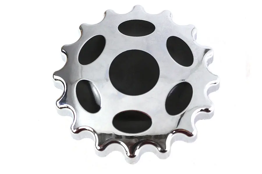 Sprocket Gas Cap Vented Chrome - V-Twin Mfg. 1