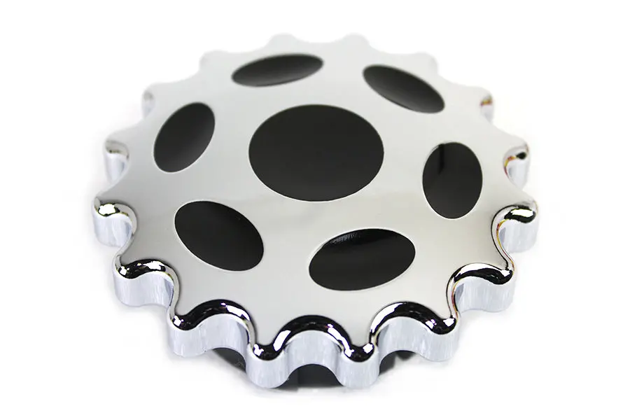 Sprocket Gas Cap Non-Vented Chrome - V-Twin Mfg. 1