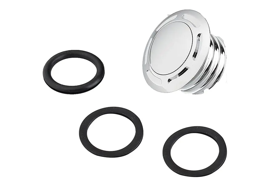 Slot Pop Up Vented Gas Cap Chrome - V-Twin Mfg. 1