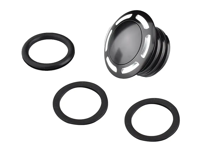 Slot Pop Up Vented Gas Cap Black - V-Twin Mfg. 1