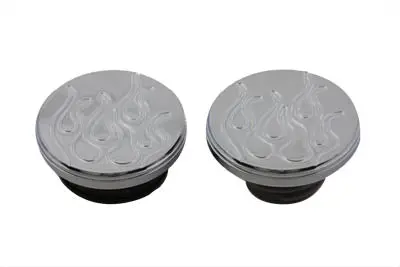 Flame Style Gas Cap Set Vented And Non-Vented - V-Twin Mfg. 1