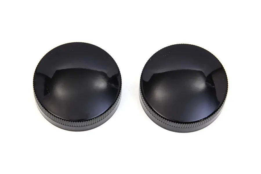 Gas And Oil Cap Set Black - V-Twin Mfg. 1