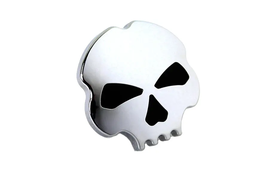Skull Style Vented Gas Cap Chrome - V-Twin Mfg. 1