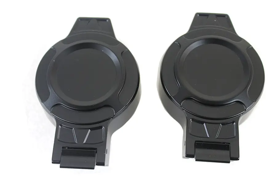 Flip Up Gas Cap Set Black - V-Twin Mfg. 1