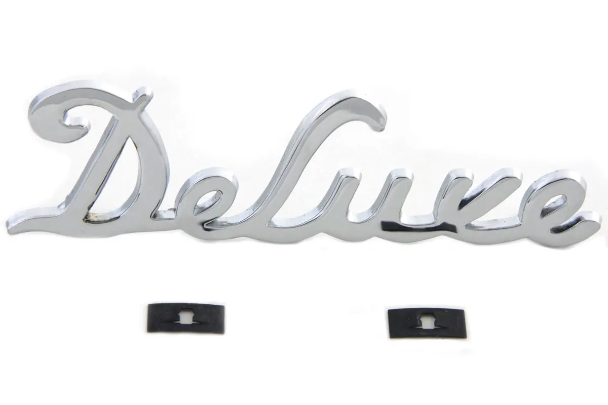 Chrome  Inchdeluxe Inch Fender Emblem Set - V-Twin Mfg. 1