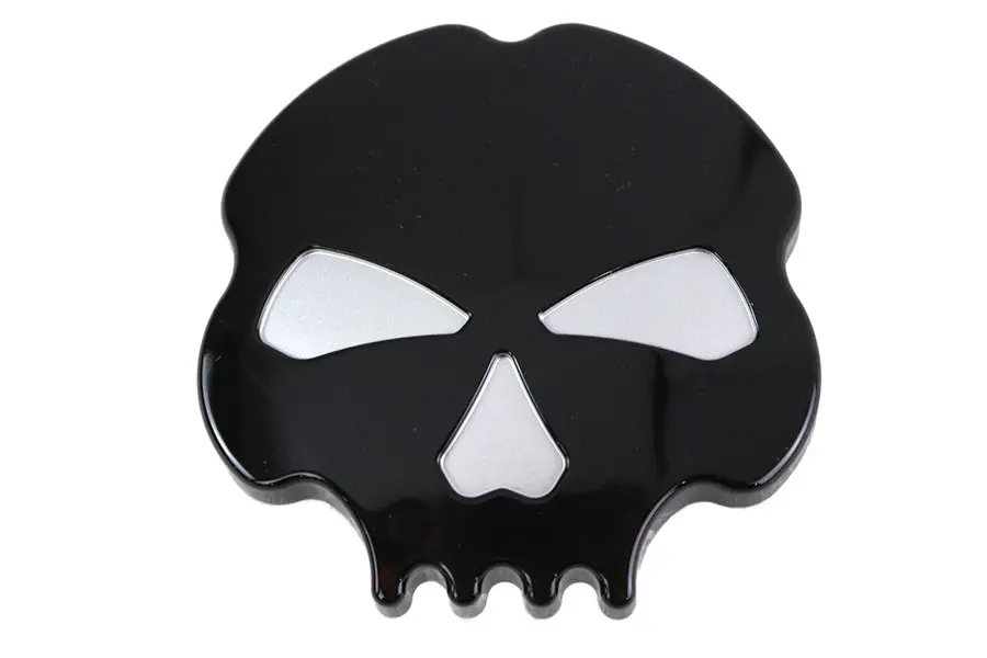 Skull Left Side Gas Cap Black - V-Twin Mfg. 1
