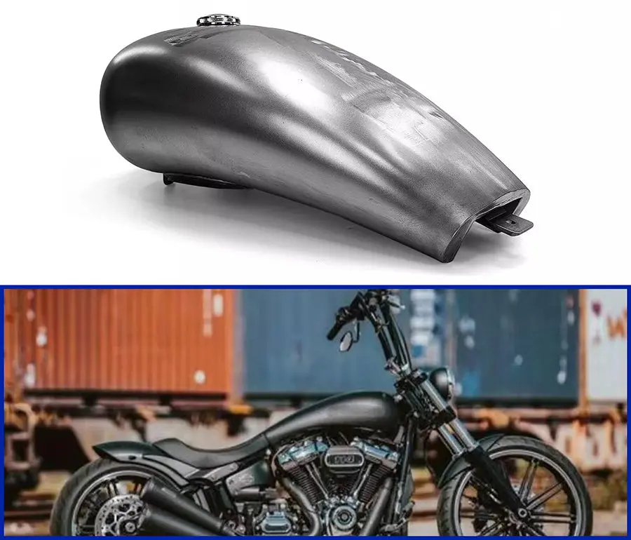 M8 Stretch 5.00 Gallon Gas Tank Raw - V-Twin Mfg. 1