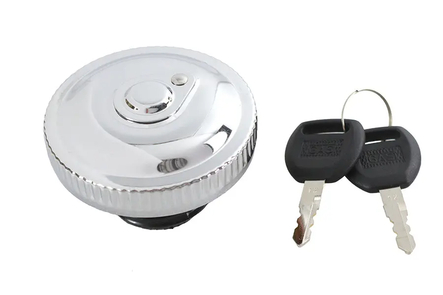 Locking Bung Gas Cap Chrome - V-Twin Mfg. 1