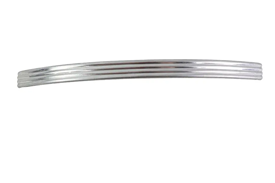 Large Ribbed Emblem Trim Stainless Steel - V-Twin Mfg. 1