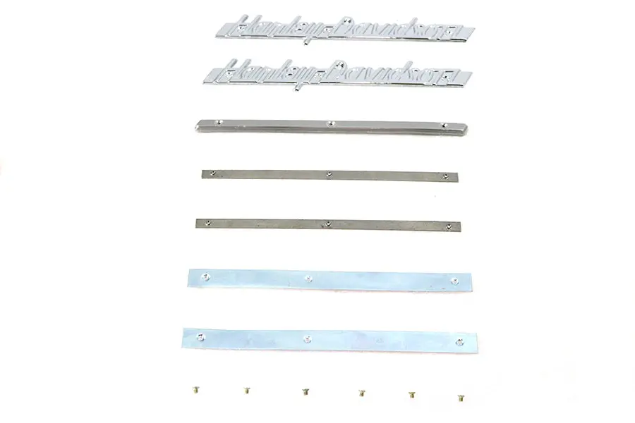 1951-1954 Emblem Kit With Stainless Steel Strips - V-Twin Mfg. 1