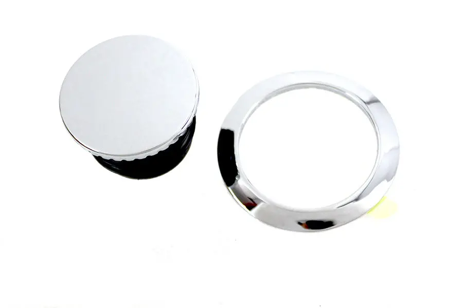 Flush Mount Gas Cap Chrome - V-Twin Mfg. 1