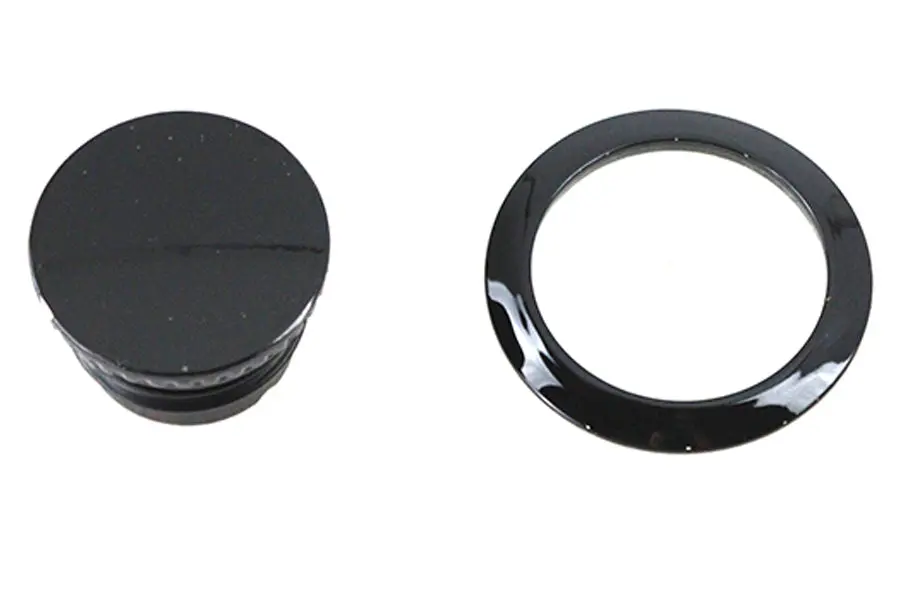Flush Mount Gas Cap Black - V-Twin Mfg. 1