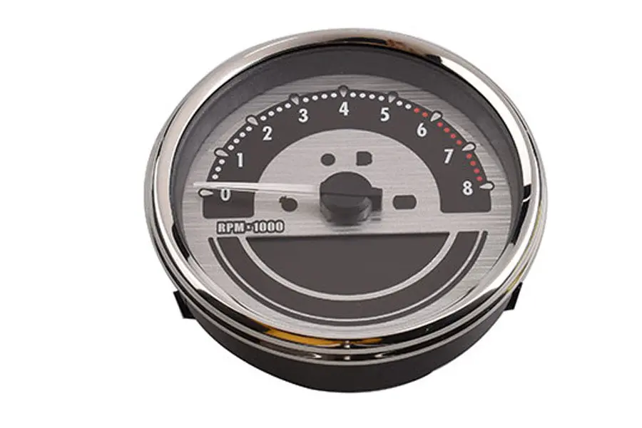 5 Inch Electronic Speedometer Assembly Silver - V-Twin Mfg. 1