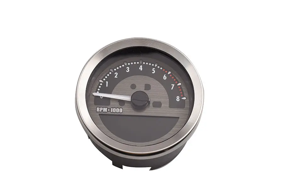 3-5/8 Inch Electronic Speedometer Assembly Black - V-Twin Mfg. 1