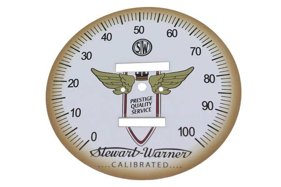 White Tin Speedometer Face - V-Twin Mfg. 1