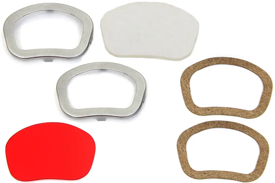 Dash Panel Lens Rim Set Raw - V-Twin Mfg. 1