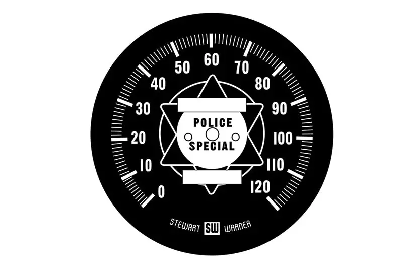 Black Tin Speedometer Face - V-Twin Mfg. 1