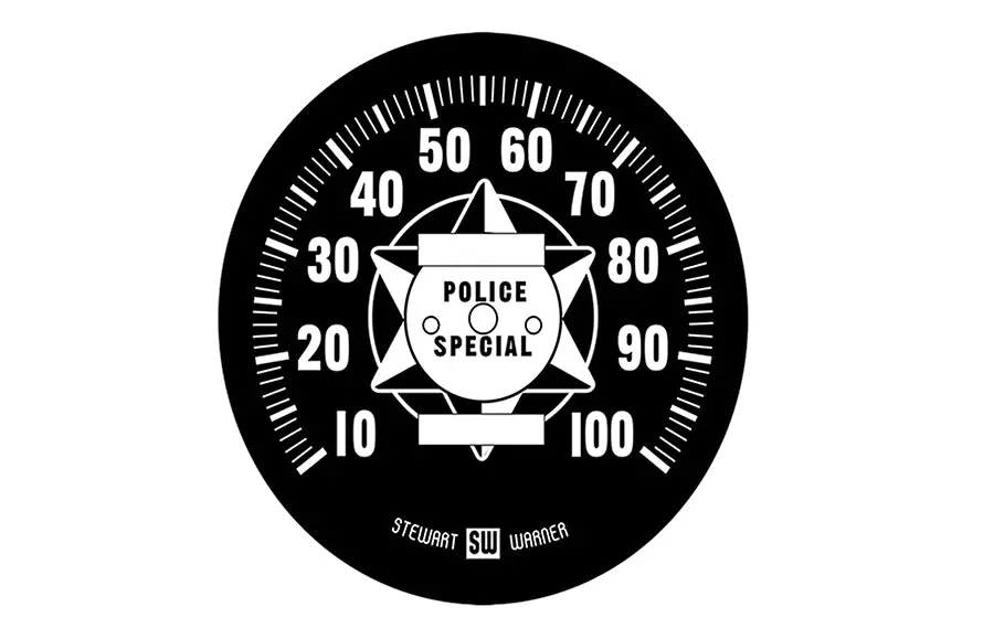 Black Tin Speedometer Face - V-Twin Mfg. 1