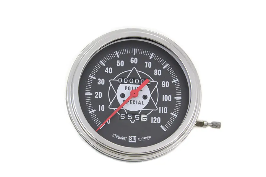 Speedometer With 2:1 Ratio And Red Needle - V-Twin Mfg. 1
