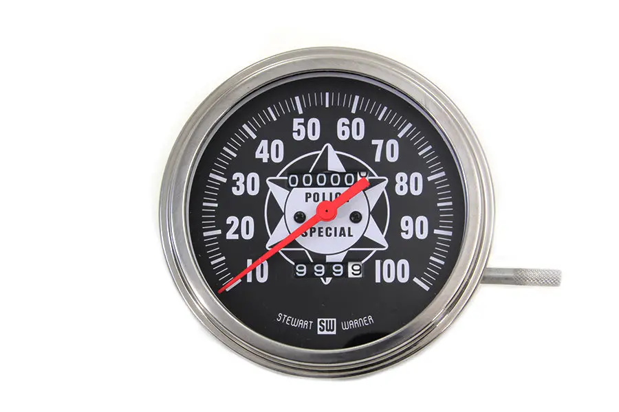 Speedometer With 2:1 Ratio And Red Needle - V-Twin Mfg. 1