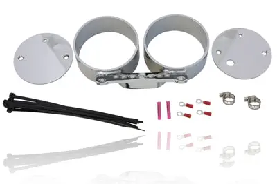 Dual Gauge Mount Bracket Chrome - V-Twin Mfg. 1