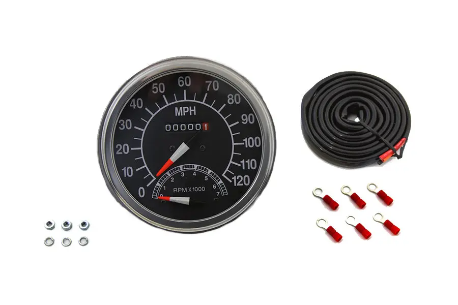 Speedometer With 2240:60 Ratio And Tachometer - V-Twin Mfg. 1