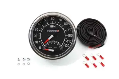 Speedometer With 1:1 Ratio And Tachometer - V-Twin Mfg. 1