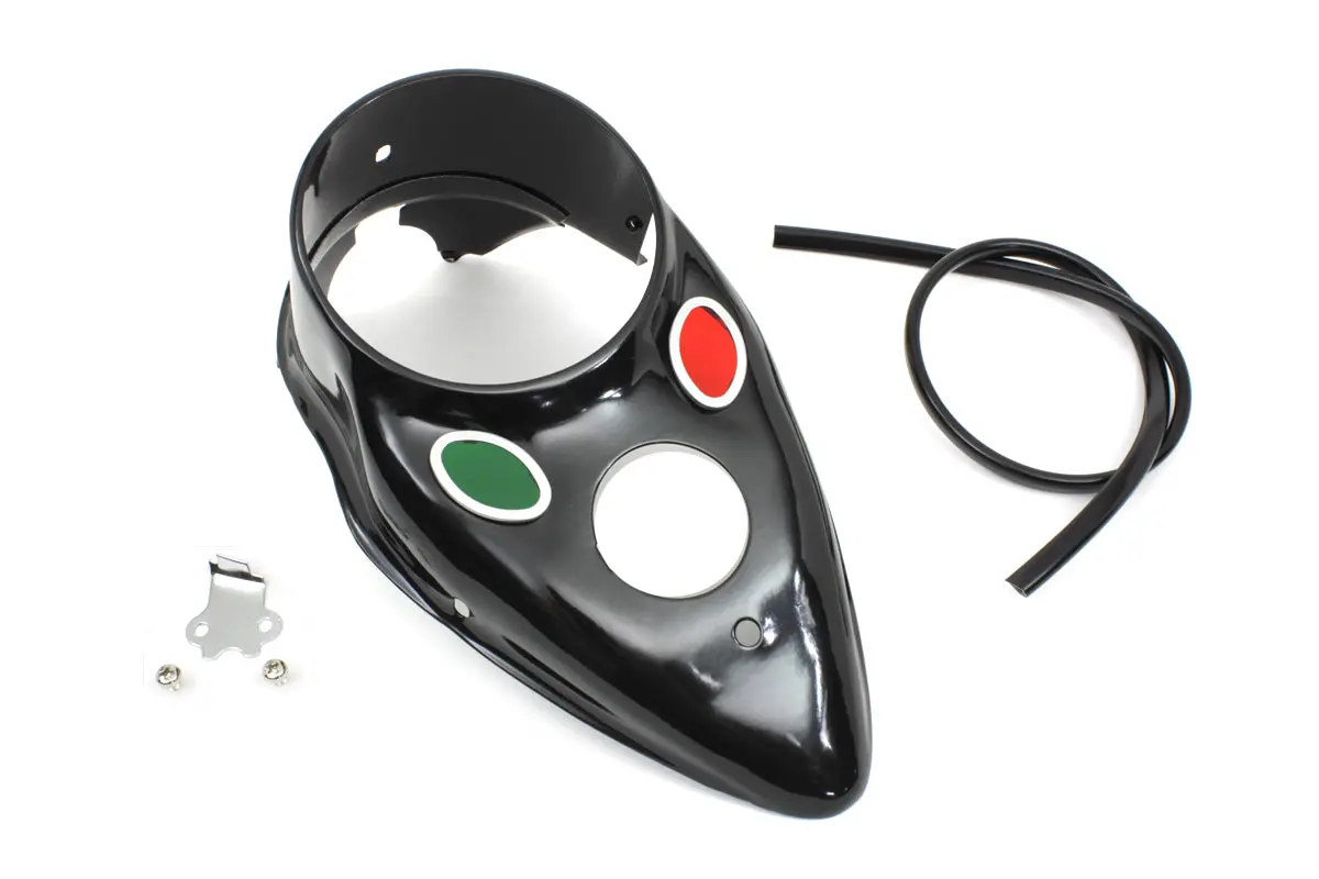 Black Replica Cateye Dash Panel - V-Twin Mfg. 1