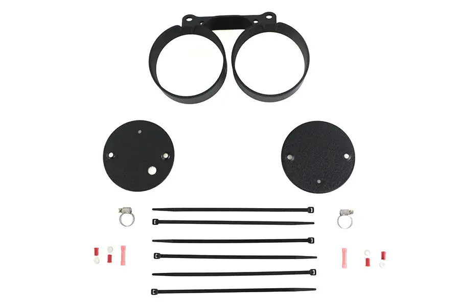 Dual Gauge Mount Bracket Black - V-Twin Mfg. 1