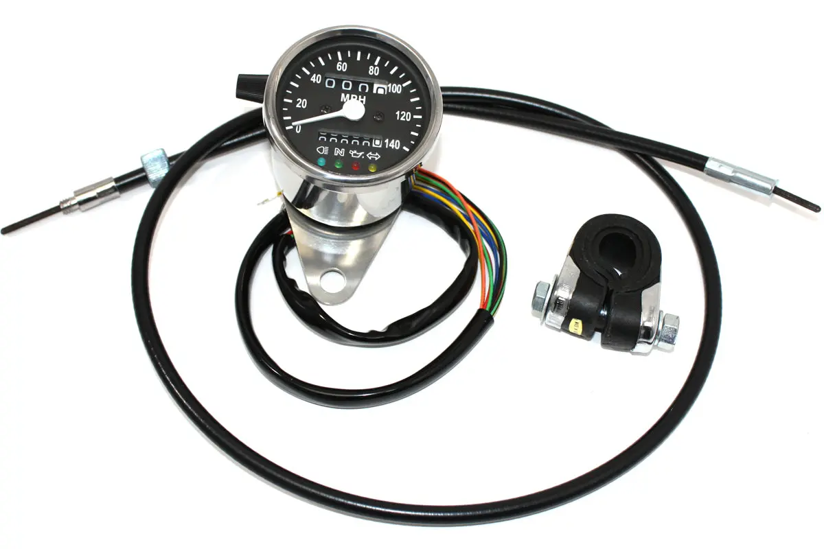 Mini 60Mm Speedometer With 2:1 Ratio - V-Twin Mfg. 1