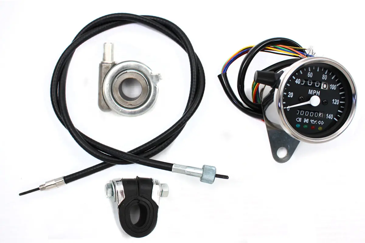 Mini 60Mm Speedometer With 2:1 Ratio - V-Twin Mfg. 1