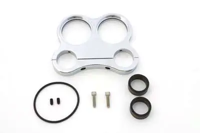 Chrome Billet 48Mm Dual Gauge Mount - V-Twin Mfg. 1
