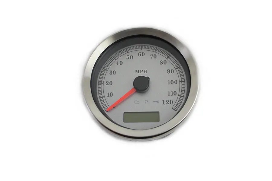 Programmable Gauge With Silver Face - V-Twin Mfg. 1