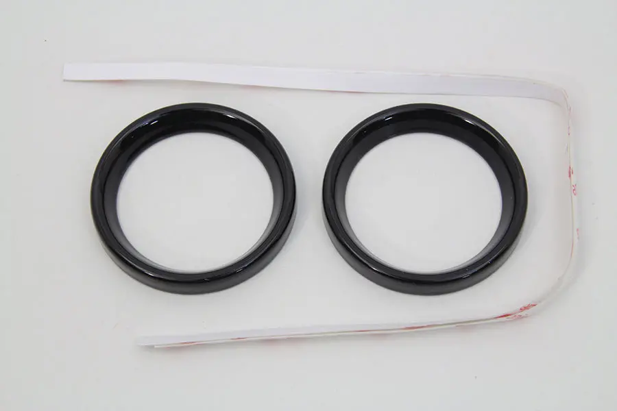 2 Inch Gauge Bezel Cover Kit With A Black Finish - V-Twin Mfg. 1