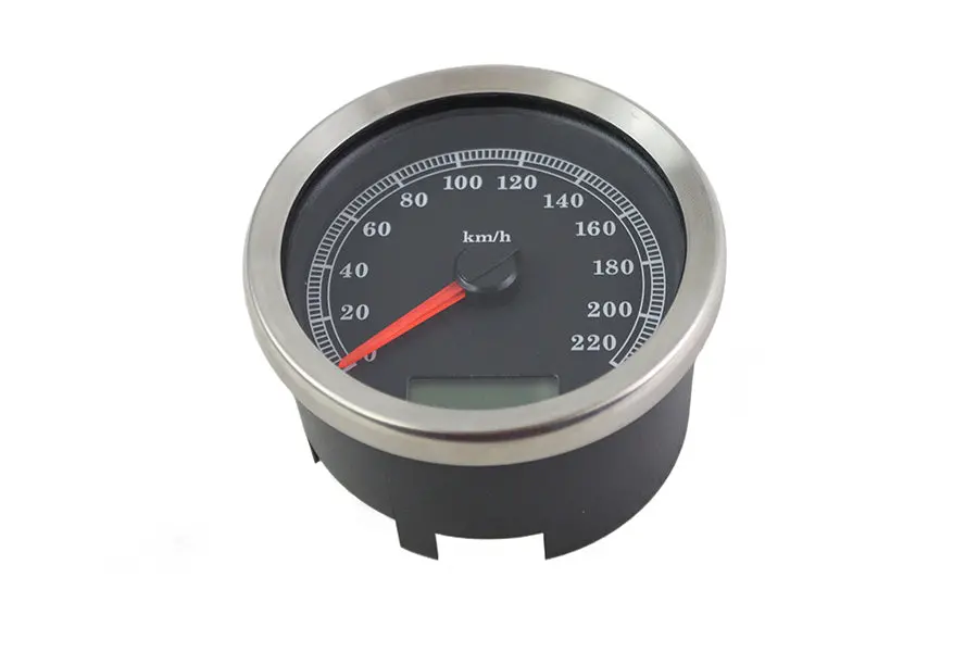 4 Inch Electronic Speedometer Assembly Black - V-Twin Mfg. 1