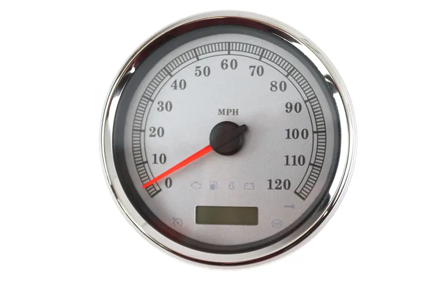 5 Inch Electronic Speedometer Assembly Silver - V-Twin Mfg. 1