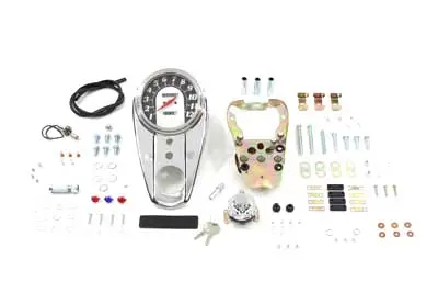 Chrome Three Light Dash Cover Kit With 2240:60 Ratio Speedom - V-Twin Mfg. 1