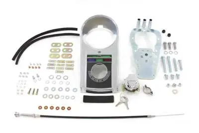 Chrome Cast Dash Cover Kit Without Speedometer - V-Twin Mfg. 1