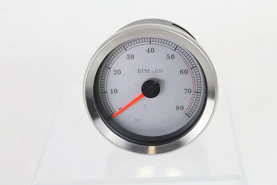 4 Inch Silver Electronic Tachometer - V-Twin Mfg. 1
