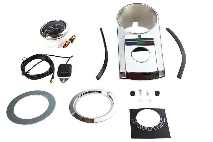 85Mm Gps Speedometer Kit Chrome - V-Twin Mfg. 1