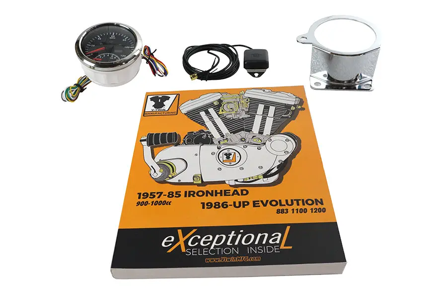 85Mm Speedometer And Tachometer Combo Gauge Kit - V-Twin Mfg. 1