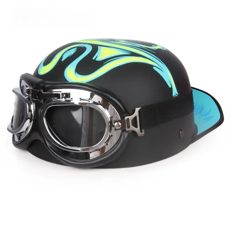 Vintage Half Motorcycle Helmet 1