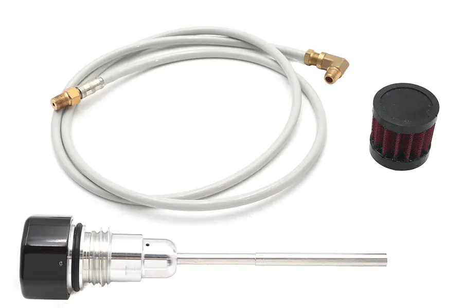 Oil Tank Vented Dipstick Black - V-Twin Mfg. 1